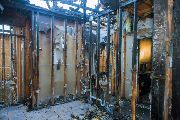 Professional Fire Damage Restoration technician working in Bartow, FL